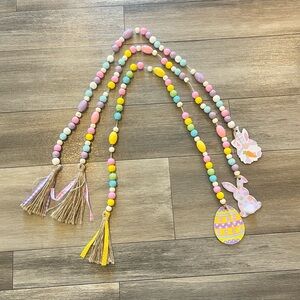 3 Colorful Easter Theme Wood Bead Garland